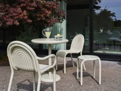 Tom Dixon Groove cafébord runt - Putty Ø70 cm