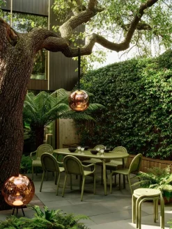 Online Tom Dixon Groove Obround matbord - Moss 86x186 cm