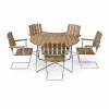 New Grythyttan Stålmöbler Grythyttan matgrupp ek 9A Ø120cm + 5st A2