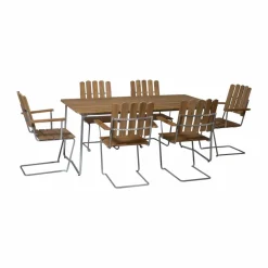 Grythyttan Stålmöbler Grythyttan matgrupp teak B31 170cm + 6st A2