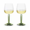 Kähler Hammershøi vitvinsglas 35 cl 2-pack Klar-grön