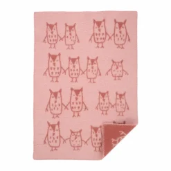 Clearance Klippan Yllefabrik Hand in hand barnfilt 65x90 cm Rose brown