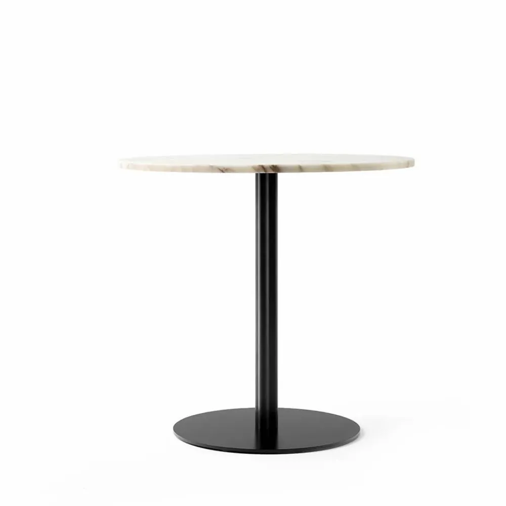 Discount Audo Copenhagen Harbour Column matbord Marble off white-svart stativ Ø80 cm