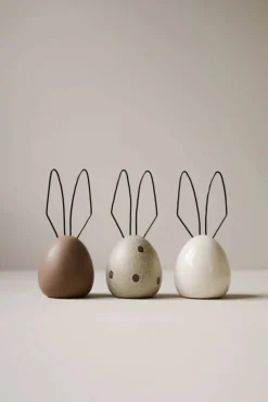 DBKD Hare påskdekoration H18 cm Beige dot