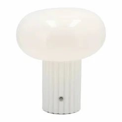 New Scandi Living Haven portabel bordslampa 22 cm Vit