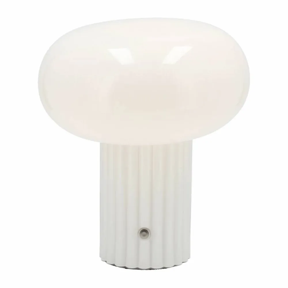 New Scandi Living Haven portabel bordslampa 22 cm Vit