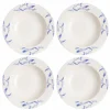 Best Scandi Living Havspil djup tallrik 23 cm 4-pack blå-vit