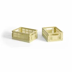 Clearance HAY Colour Crate Mini 13x17 cm 2-pack Light yellow
