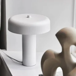 Scandi Living Haze bordslampa 32 cm Vit