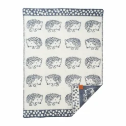 Discount Klippan Yllefabrik Hedgehog barnfilt 65x90 cm Blå
