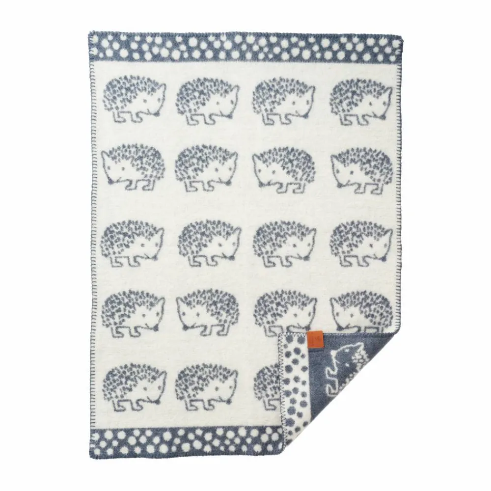 Discount Klippan Yllefabrik Hedgehog barnfilt 65x90 cm Blå