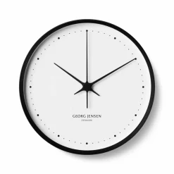 New Georg Jensen Henning koppel väggklocka Ø 30 cm Svart-vit