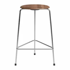 Fritz Hansen High Dot counter stool 3 ben Valnöt-krom