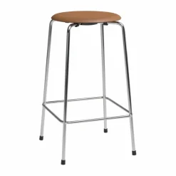 Sale Fritz Hansen High Dot counter stool 4 ben Wild läder walnut-krom