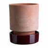Bergs Potter Hoff kruka Ø16 cm Raw Rosa-Deep Burgundy