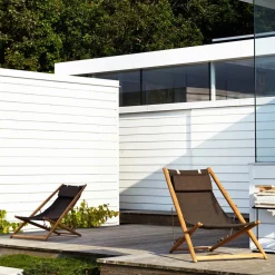 Skargaarden H55 vilstol teak Agora Nautic black