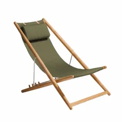 Discount Skargaarden H55 vilstol teak Sunbrella Heritage Leaf green