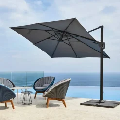 Outlet Cane-line Hyde Luxe Tilt parasoll 300x300 cm Taupe