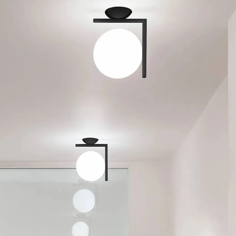 Best Flos IC lights C/W1 vägglampa Svart-opal