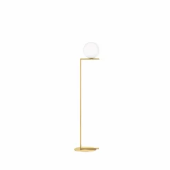 Sale Flos IC lights F1 golvlampa Borstad mässing-opal