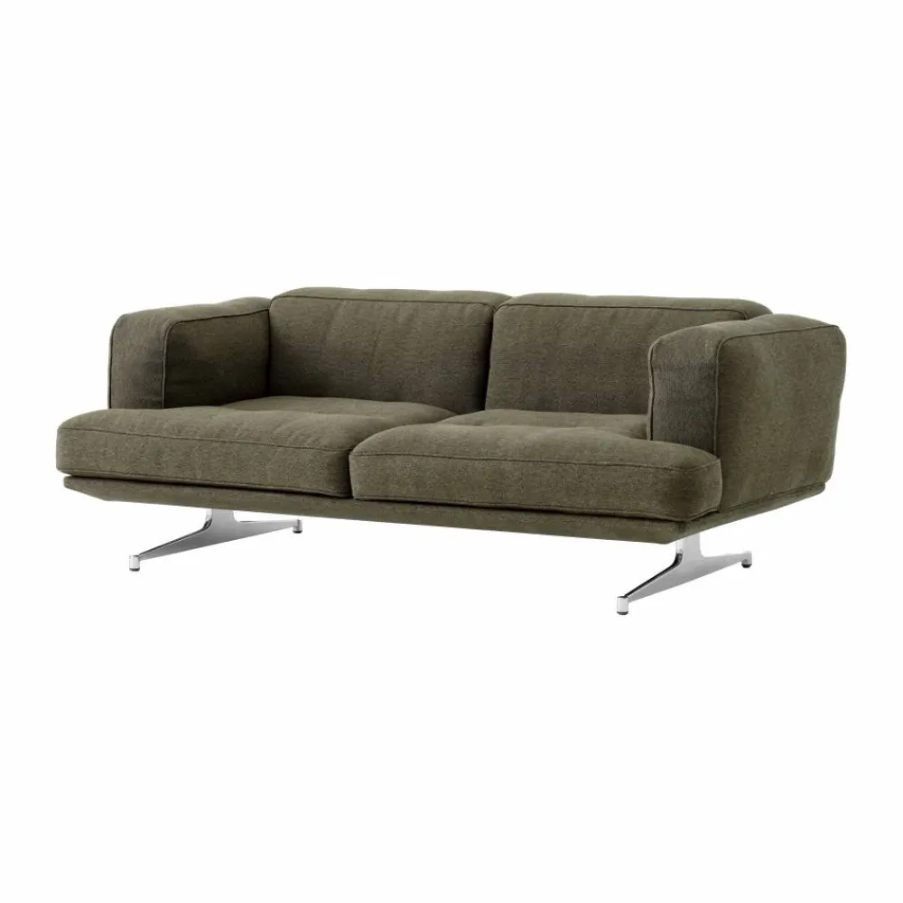 Hot &Tradition Inland AV22 soffa 2-sits Clay 0014-polished aluminium