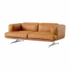 Outlet &Tradition Inland AV22 soffa 2-sits Noble läder cognac-polished alu