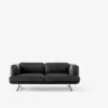 Discount &Tradition Inland AV22 soffa 2-sits Noble läder svart-warm black