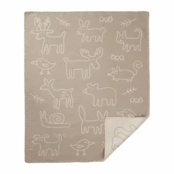 Barn Klippan Yllefabrik In the woods barnfilt 70x90 cm Beige