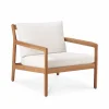 Ethnicraft Jack outdoor loungefåtölj teak Offwhite
