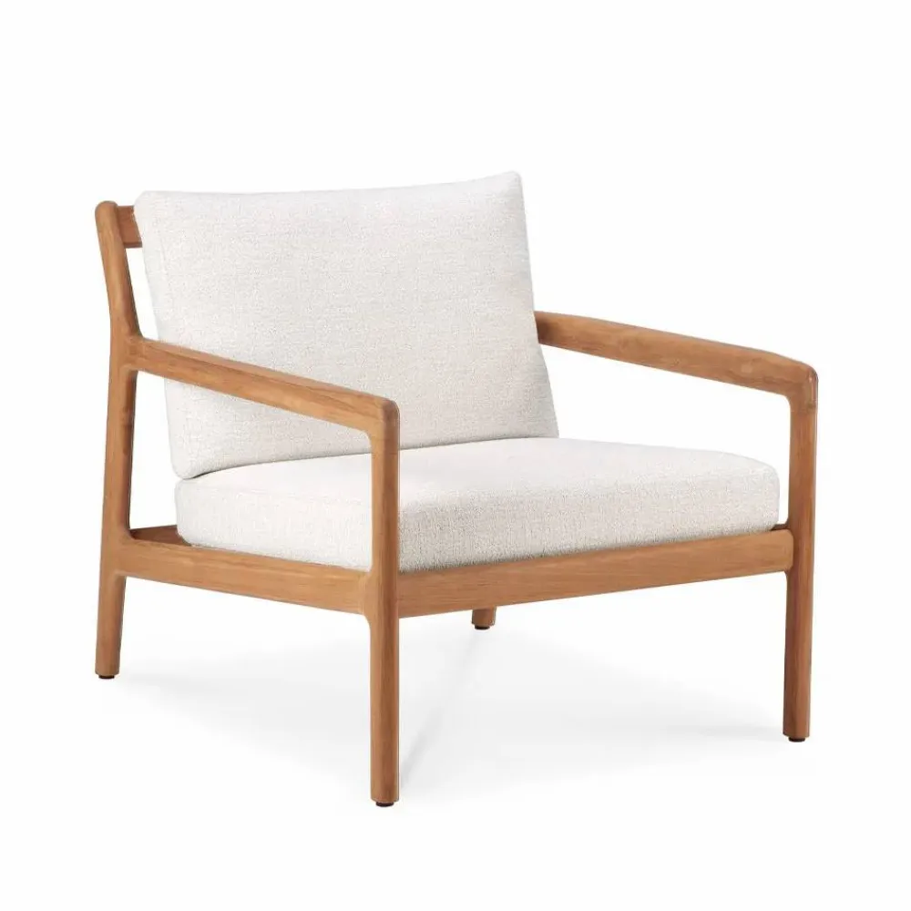 Ethnicraft Jack outdoor loungefåtölj teak Offwhite
