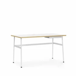 Best Normann Copenhagen Journal skrivbord vit laminat vita stålben och låda
