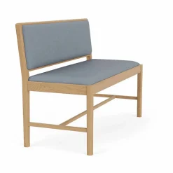 FDB Møbler J176 Sønderborg bänk Lackerad ek-ploegwool blue