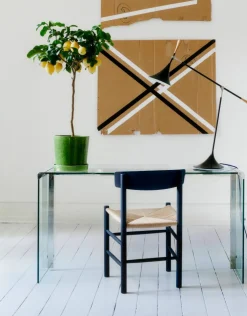 Fredericia Furniture J39 stol Indigo blue-flätad natur