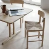 Fredericia Furniture J39 stol Ljus oljad ek-flätad natur