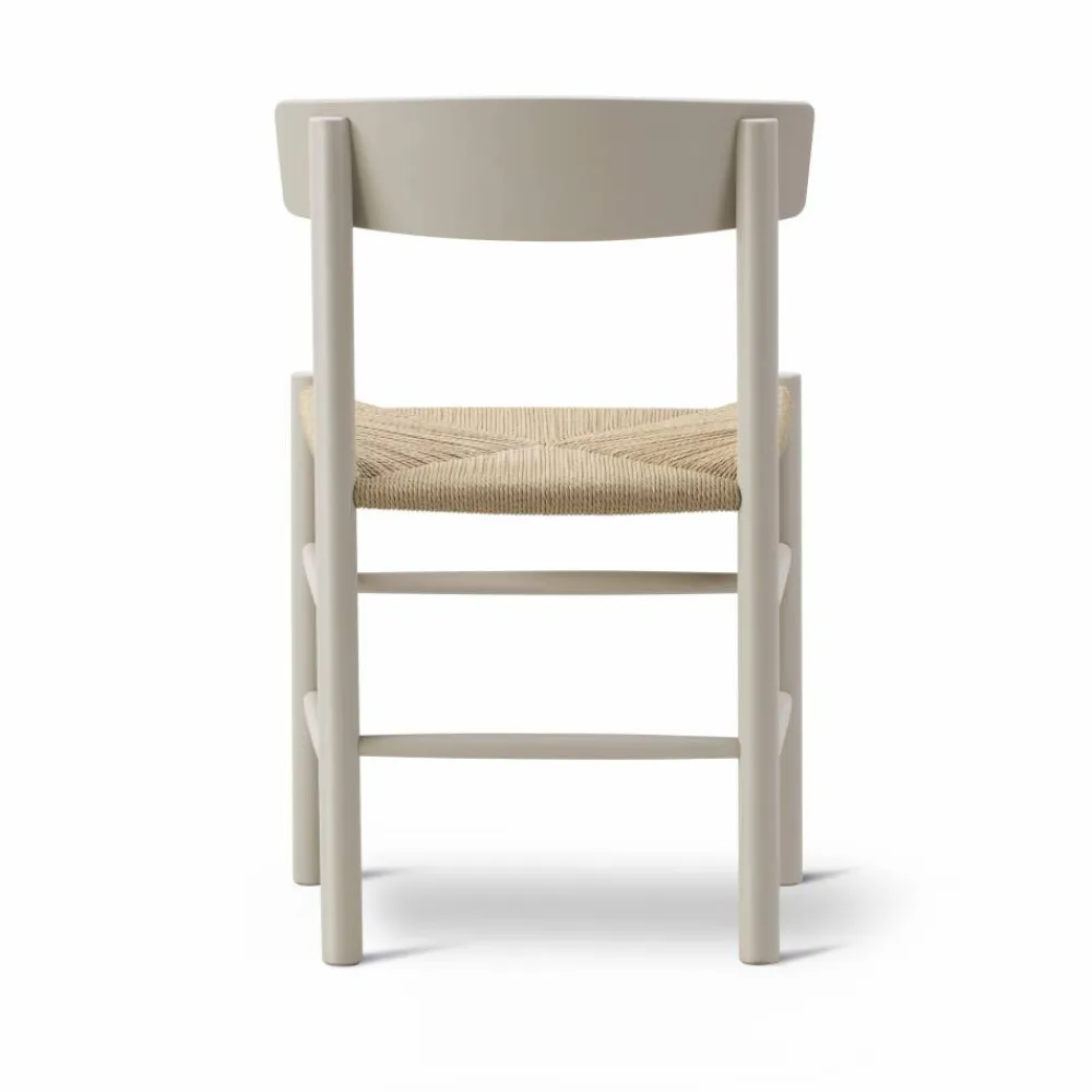 Fredericia Furniture J39 stol Pebble grey-flätad natur