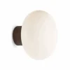 Discount New Works Karl-Johan vägglampa Smoked oak-white opal glass