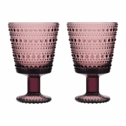Online Iittala Kastehelmi dricksglas på fot 26 cl 2-pack Ljung