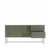 Asplund Kilt Light 180 sideboard green khaki 3 dörrar 2 lådor
