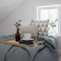 Online Scandi Living Kimono överkast 139x260 cm dusty petrol