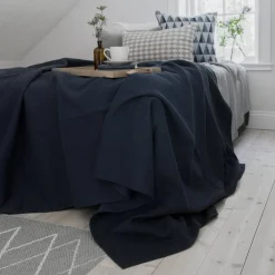Scandi Living Kimono överkast 260x260 cm Storm blue (blå)