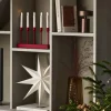 Scandi Living Kindle portabel adventsljusstake 30 cm Mörkröd