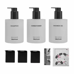blomus Kirei glasflaskor inkl vägghållare 3-pack Vit limmonterad