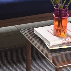 HAY Kofi soffbord Walnut-clear glass 50 cm