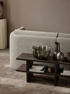 Ferm Living Kona bänk Dark Stained oak veneer
