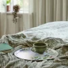 Almedahls Korg pläd 170x120 cm Grön-beige