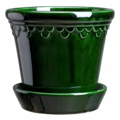 Hot Bergs Potter Köpenhamn kruka glaserad Ø21 cm Grön