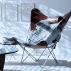 Barn OX Denmarq KS Chair fladdermusfåtölj Läder black rostfritt stativ