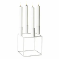 New Audo Copenhagen Kubus 4 ljusstake vit