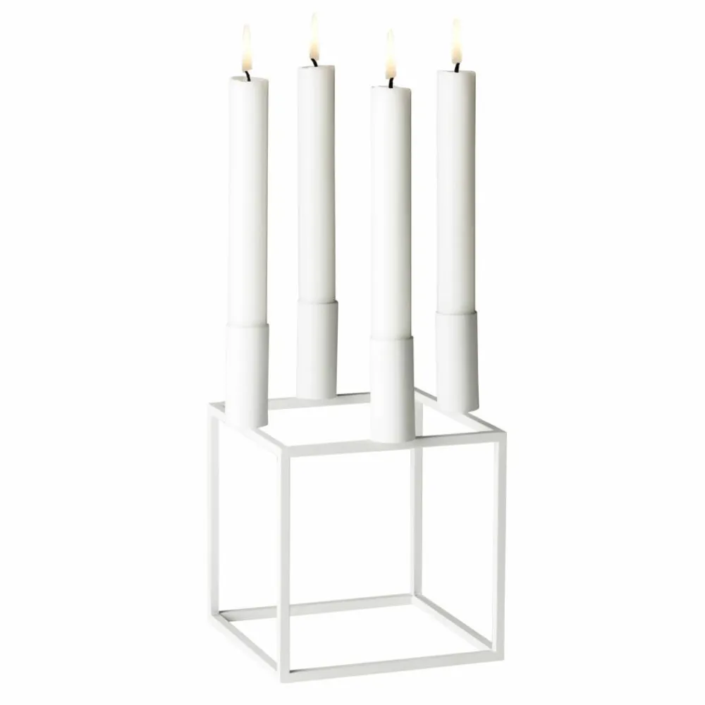 New Audo Copenhagen Kubus 4 ljusstake vit
