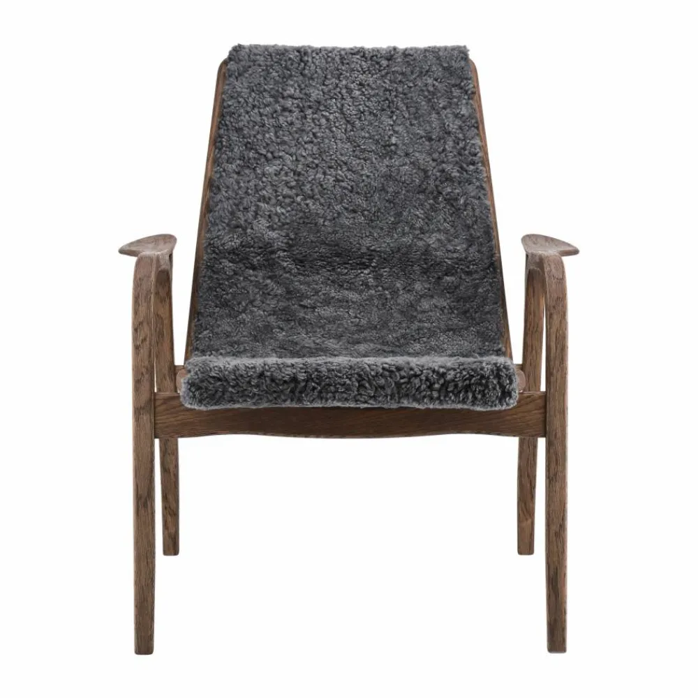 Hot Swedese Laminett fåtölj ek/fårskinn Special Edition Rubio Monocoat Chocolate-Charcoal